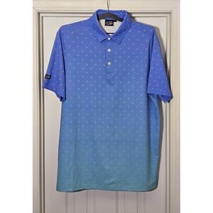 Sunday Swagger Golf Polo Men's Size‎ Large Ombre Palm Trees Short Sleeve
